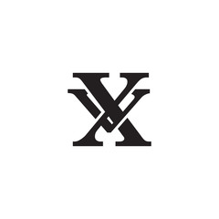 Letter V and X monogram logo