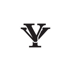 Letter V and Y monogram logo
