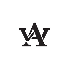 Letter W and A monogram logo