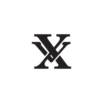 Letter V and X monogram logo vector de Stock