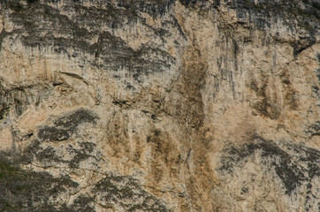 geological pattern and textures in the close-up view of the mounatin rocks