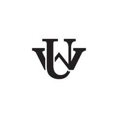 Letter W and U monogram logo