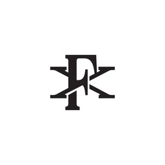 Letter X and F monogram logo
