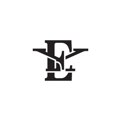 Letter Y and E monogram logo