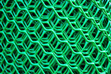 Green plastic net texture background