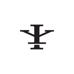 Letter Y and I monogram logo