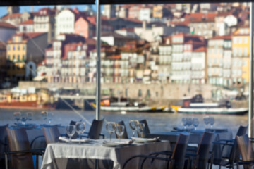 Cozy Restaurant tables ready for service