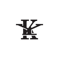 Letter Y and K monogram logo