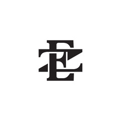 Letter Z and E monogram logo