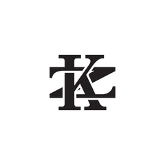 Letter Z and K monogram logo