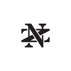 Letter Z and N monogram logo