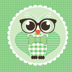 Business owl cover vector