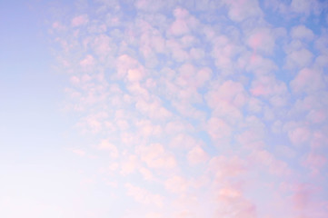 Soft cloudy with twilight on blue sky in sunrise