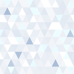 Modèle sans couture bleu chatoyant de forme triangulaire. Fond brillant géométrique.