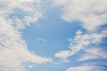 Soft cloudy on blue sky