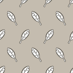 Cute leaves seamless pattern