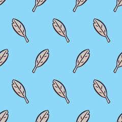 Cute leaves seamless pattern