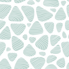 Pebble seamless background. Subtle texture with round shapes and flow lines, repeating fabric print for spring summer fashion season. Vector abstract nature pattern