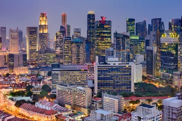 Gordijnen Singapore Skyline © SeanPavonePhoto