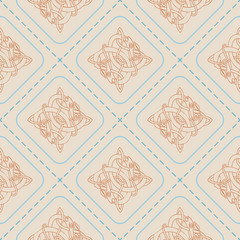 Seamless background with celtic art and ethnic ornaments for your design