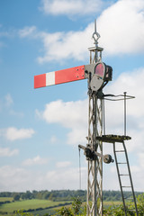 vintage semaphore railroad signal