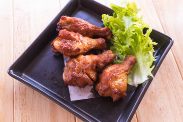 Fried Chicken Wings on The Table