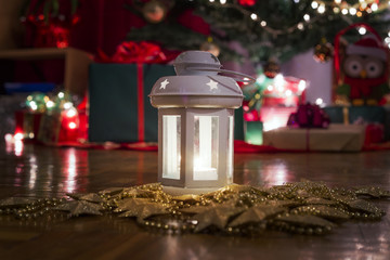 Christmas lantern close up 