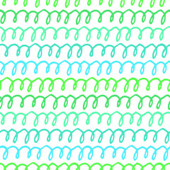 Colorful Kinked Lines Pattern on White Background