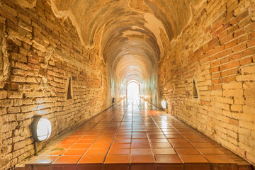 the old tunnel of Wat Umong Suan Puthatham temple in Chiang Mai,