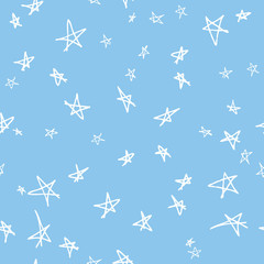 Seamless pattern design with sketchy stars
