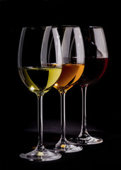 Weingläser  Rot Weiß Rosé