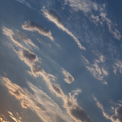 beautiful sunset sky with clouds, colorful sky background