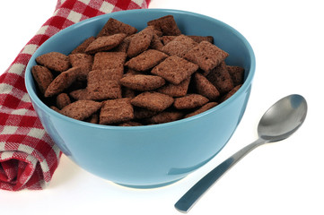 Bol de céréales fourrées au chocolat