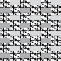 Geometric seamless pattern with grey black and white squares pixel effect 