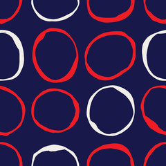 Sketchy circles seamless pattern