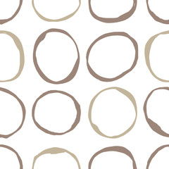 Sketchy circles seamless pattern