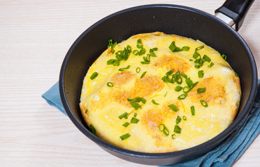 omelet in a frying pan