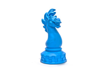 Blue chess knight © yevhen_holovash