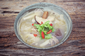 Chinese soup or fish maw soup