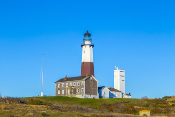 Fototapeta na wymiar Montauk Point Light, Lighthouse, Long Island, New York, Suffolk