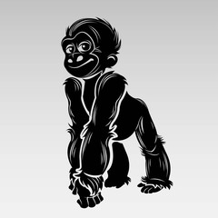 Chimpanzee silhouette