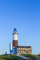 Fototapeta na wymiar Montauk Point Light, Lighthouse, Long Island, New York, Suffolk