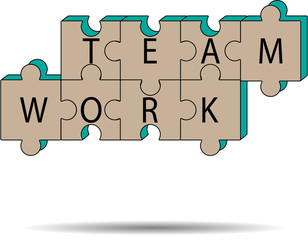 Team work concept puzzle