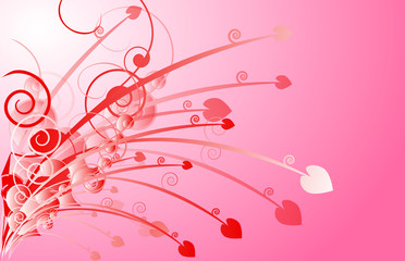Love background with hearts 