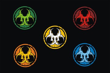 letter M biohazard (variant color)