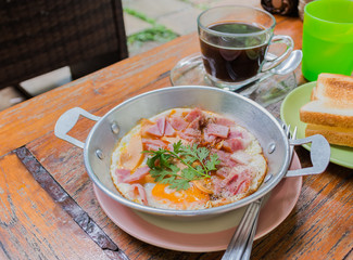 image of american breakfast set