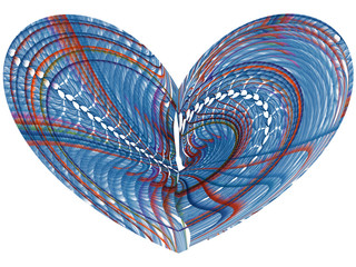 Abstract computer-generated image heart