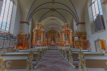 Fototapeta na wymiar The Church in the Abbey of Corvey, in Germany, A World Heritage Site