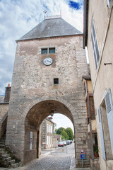 Porche d'entrée, Noyers sur Serein, monument historique, Yonne, Bourgogne, France