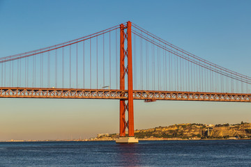 Rail bridge  in Lisbon, Portugal.